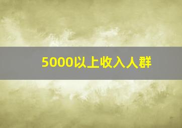 5000以上收入人群