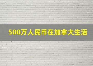 500万人民币在加拿大生活