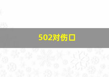 502对伤口