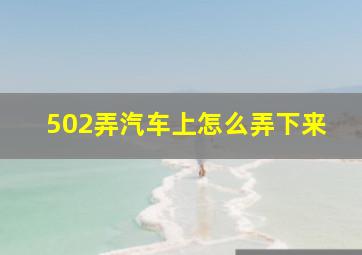 502弄汽车上怎么弄下来