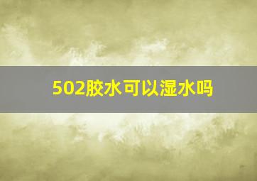 502胶水可以湿水吗