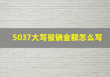 5037大写报销金额怎么写