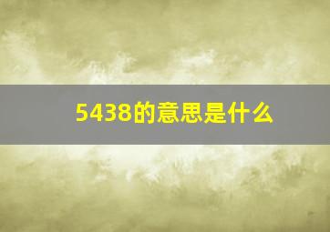 5438的意思是什么