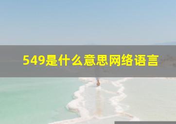 549是什么意思网络语言