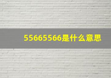 55665566是什么意思