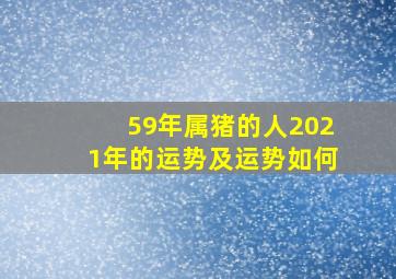 59年属猪的人2021年的运势及运势如何