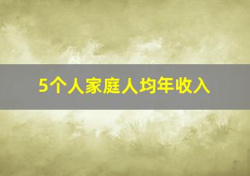 5个人家庭人均年收入