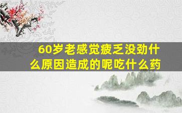 60岁老感觉疲乏没劲什么原因造成的呢吃什么药