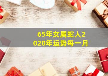 65年女属蛇人2020年运势每一月