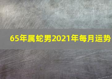 65年属蛇男2021年每月运势