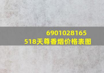 6901028165518天尊香烟价格表图