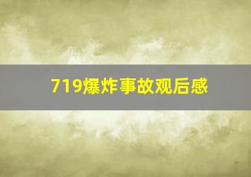 719爆炸事故观后感