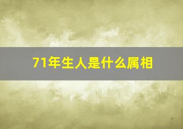 71年生人是什么属相