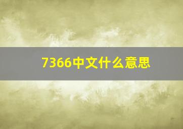 7366中文什么意思