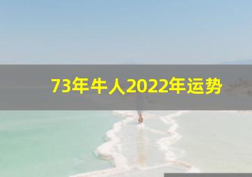 73年牛人2022年运势