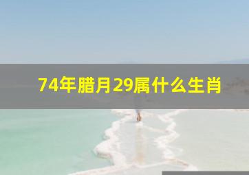 74年腊月29属什么生肖