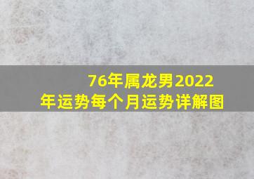 76年属龙男2022年运势每个月运势详解图