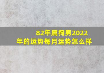 82年属狗男2022年的运势每月运势怎么样