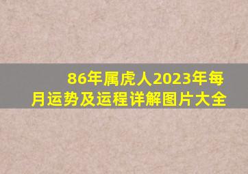 86年属虎人2023年每月运势及运程详解图片大全