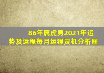 86年属虎男2021年运势及运程每月运程灵机分析图