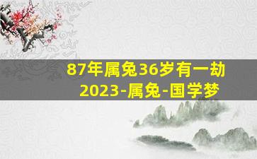 87年属兔36岁有一劫2023-属兔-国学梦