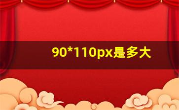 90*110px是多大