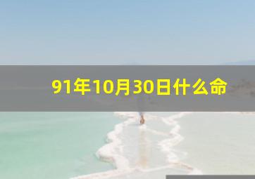 91年10月30日什么命