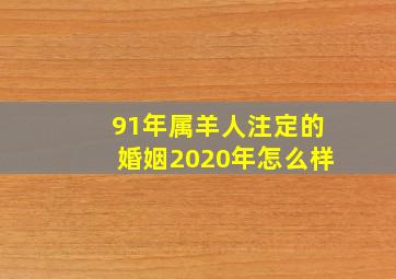 91年属羊人注定的婚姻2020年怎么样