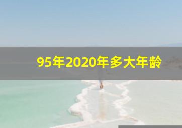 95年2020年多大年龄