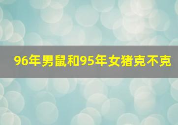 96年男鼠和95年女猪克不克