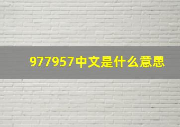 977957中文是什么意思