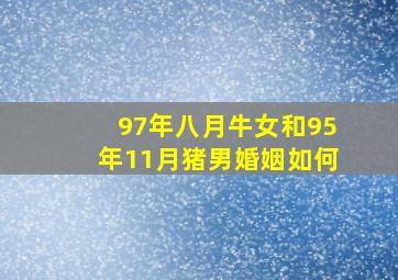 97年八月牛女和95年11月猪男婚姻如何