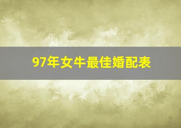 97年女牛最佳婚配表