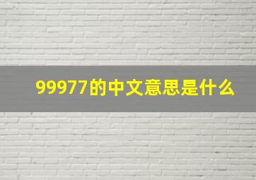 99977的中文意思是什么