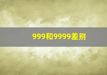 999和9999差别