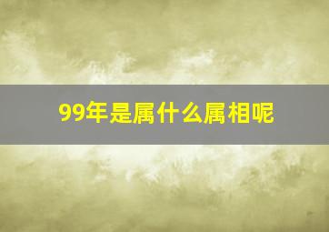 99年是属什么属相呢