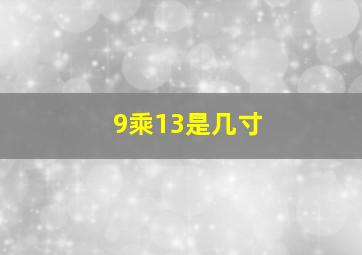 9乘13是几寸