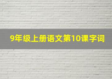 9年级上册语文第10课字词