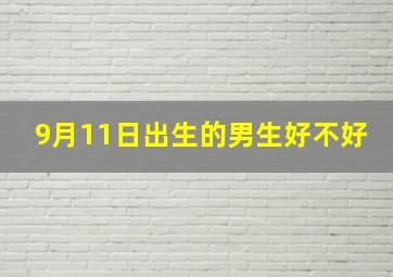 9月11日出生的男生好不好