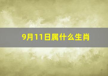 9月11日属什么生肖