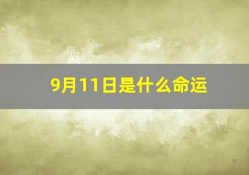 9月11日是什么命运