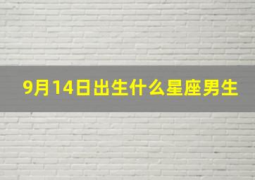 9月14日出生什么星座男生