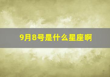 9月8号是什么星座啊