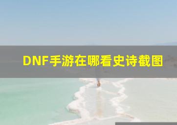 DNF手游在哪看史诗截图