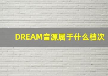 DREAM音源属于什么档次