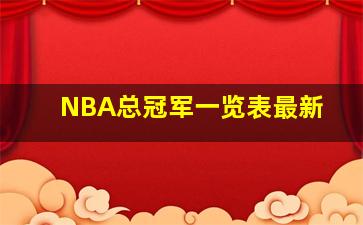 NBA总冠军一览表最新