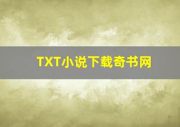 TXT小说下载奇书网