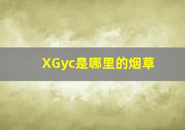 XGyc是哪里的烟草