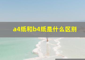 a4纸和b4纸是什么区别