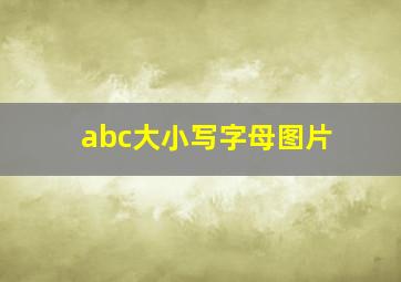 abc大小写字母图片